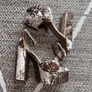 Sam Edelman Crushed Velvet Kori Platform Heel Sz 10